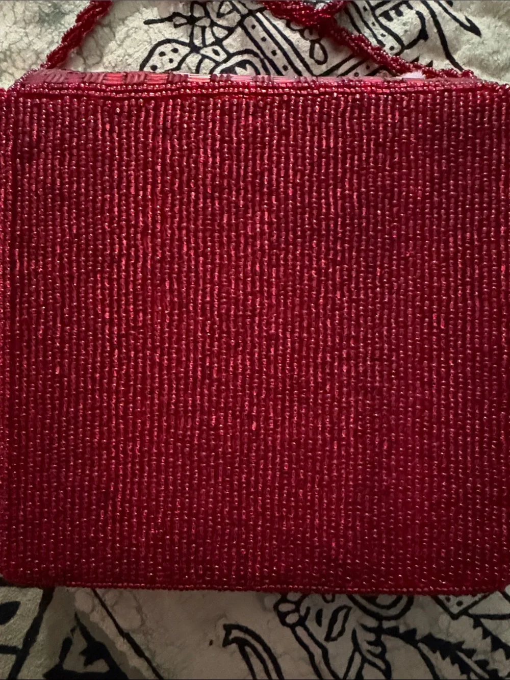 Red Woven Crossbody Bag - Unbranded